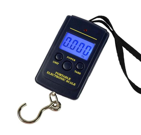 100pcs 40kg 10g Portable Mini Échelle électronique Échelles suspendues à pêche à la pêche Pocket Digital poids numérique Ship9620345
