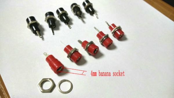 Prise banane 4mm, 100 pièces, pour adaptateur de fiche banane 4MM