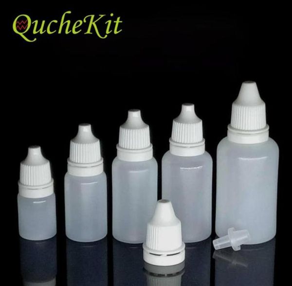 100 Uds 5 10 15 20 30 50ML botellas cuentagotas originales material HDPE contenedor de plástico líquido para ojos vacío exprimible 259P4427841