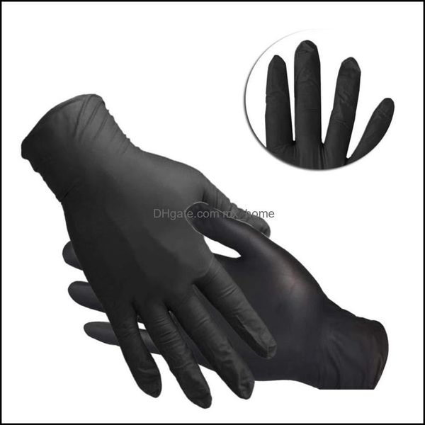 100 pièces/50 paires bleu/noir maison jetable coloration des cheveux gants en Latex cuisine maison nettoyage tatouage gant outils livraison directe 2021 cuisine S