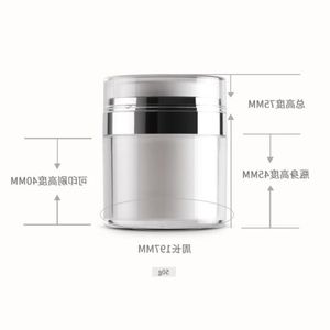 100 stcs 50 g/50 ml Airless Acryl Crème Jar Ronde Vacuüm Cream Bottle Cosmetische make -uppotten GSVAT