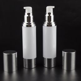 100 pièces 50 ml en aluminium cosmétique airless crème pompe bouteille 50 ml en aluminium cosmétique pompe bouteille cosmétique emballage airless