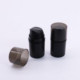 100pcs 50ml noir vide élégant bouteille de pompe de lotion cosmétique sans air, conteneur de fondation bricolage, conteneurs cosmétiques SN1534