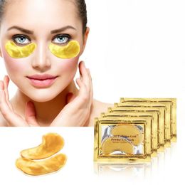 100 Uds = 50 paquetes de mascarilla facial de colágeno de cristal dorado, parches antienvejecimiento para eliminar el color negro