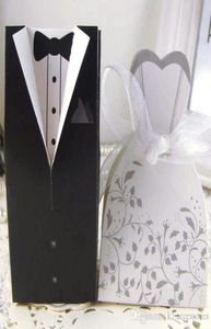 100pcs 50 paires mariées florales et de marié boîtes de mariage en faveur des boîtes à bijoux Gift9849881