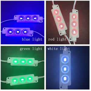 100x LED-modules 5730 SMD 3LEDS DIE-CASTING LAMPEN ROOD GROENE BLAUW WARM WIT / WITTE INJECTION ABS PLASTIC LED-modules Waterdichte IP65 DC 12V