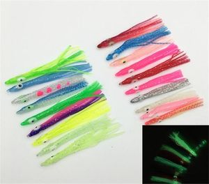 100pcs 5cm 6cm 7cm Fishing Lures artificiels Lumineux Octopus Jupe Squid Lere Rig Bait Soft Appâts 2208174840462