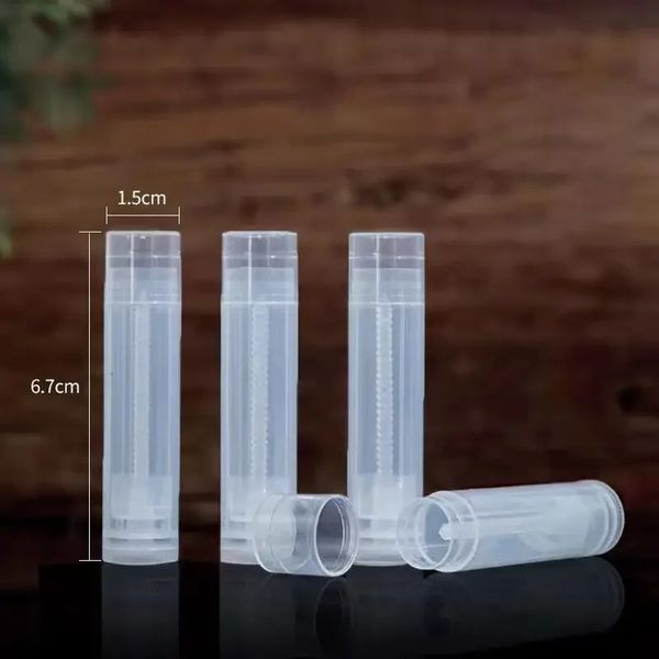 100 pièces 5g vide rouge à lèvres brillant à lèvres Tubes bouteille conteneurs cosmétiques en gros pots baume Tube bouchon voyage maquillage outil 240321