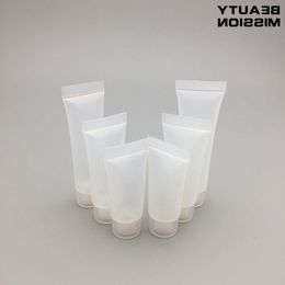 100pcs 5 ml / 10 ml / 15 ml petit échantillon emballage Contanier vide en plastique Lotion cosmétique émulsion crème Tubes souples avec bouchons à vis Gemcl