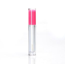 100pcs 5ml Empty Cute Plastic Clear Lipgloss Bottle Containers with Wand for Base Oil Balm Bulk Cosmetic Packaging