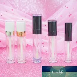 100 stks 5 ml rose goud lege duidelijke lipgloss buis cosmetische lippenstift navulbare fles zilver / zwarte lip glanzende containers lip tube