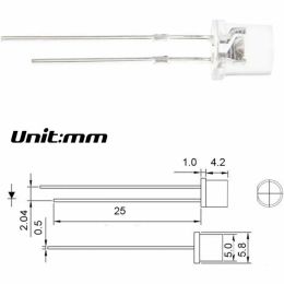 100 stcs 5 mm LED -diode platte bovenste geel wit blauw groen rode elektronica componenten multicolor licht emitting diodes heldere lampen