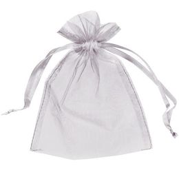 100pcs 5x7 pouces Silver Organza Sacs Gift Wrap Pouch Mariage Favoris de Noël Fournitures 13 x 18 cm Multi couleurs rouges Rose Ivory 3017