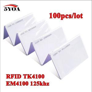 100 pièces 5YOA Assurance qualité EM carte d'identité 4100/4102 carte d'identité de réaction 125KHZ carte RFID adaptée pour le contrôle d'accès temps de présence