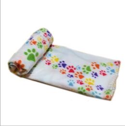 100 Uds. Mantas para perros y gatos de 60x70cm con estampados de patas, cama suave y cálida de lana, alfombrilla para mascotas, cama para dormir, almohadilla lin4940