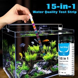 100 stcs 7/14/15-in-1 drinkwater testpapier zwembad pH bromonitraat zoutkwaliteit test aquarium aquarium vissen tank water testpapier