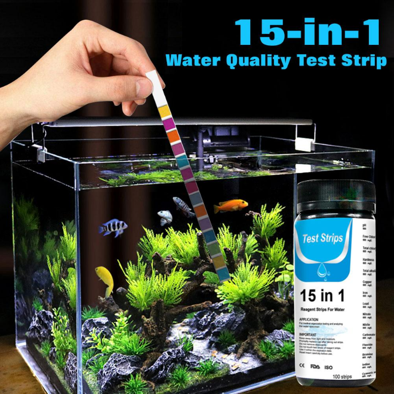  100pcs 7/14/15/15 içme suyu testi kağıt yüzme havuzu pH bromonitrat tuz kalitesi testi akvaryum balık tankı su test kağıdı