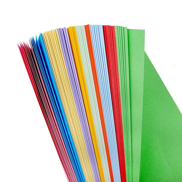 100pcs 70gsm coloré A4 / A3 Papier Kraft A4 Papier Imprimante tracé Papier Paper Enfants Diy Fabrication à la main
