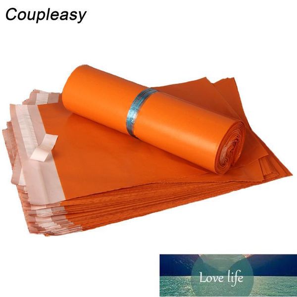 100 pcs 8 tailles Orange En Plastique Courrier Sac Poly Mailer Auto-Adhésif Expédition Sacs D'expédition Express Sac De Stockage Fournitures D'affaires