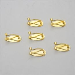 100 pièces 85185mm cuivre matériel boucle d'oreille Clip en forme d'ellipse postes bricolage trouver 240315