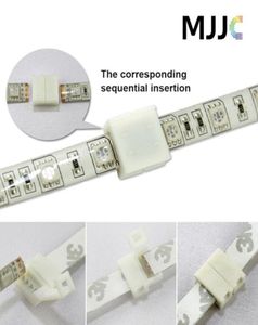 100 stcs 8 mm 2pin 10 mm 4pin PCB Soldeerloze connectorenadapter voor SMD 5050 3528 RGB LED -strip met één kleur LED LICHT4606873