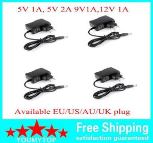 100PCS AC Converter Adapter DC 5V 2A 5V 1A 9V 1A 12V 1A Voeding oplader EUUS plug7476921