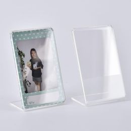 100 stks Acryl Fotolijst voor Mini Instax Film Papier 3 Inch Foto Fotolijst Frames L Kristal Transparant