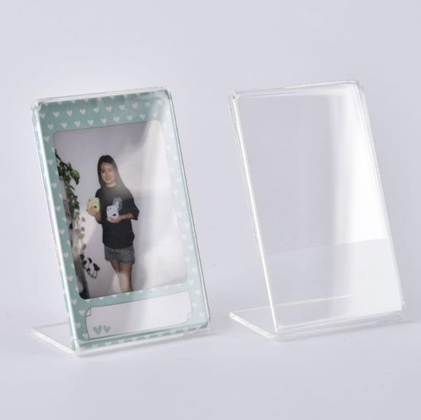 100pcs marco de foto acrílico para mini papel instax papel de película de 3 pulgadas marcos de cuadros de cuadros l transparentes