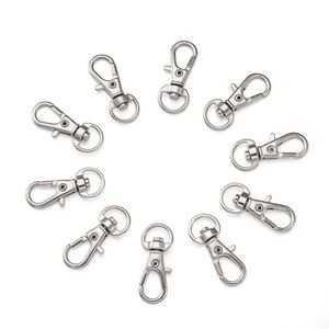100 -stcs legering Swivel Lanyard Snap Hook Lobster Claw Clasps sieraden Making Bag Keychain Diy Accessories274S