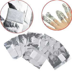100 -stcs aluminium folie nagellakverwijderaar met aceton UV -gel reinigingsmiddel wrap papier salon manicure verwijdering tool nagel kunst gereedschap