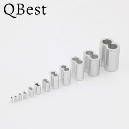 100pcs Aluminium 8 Gouet de forme fil Crimp Slever Ferrules Cordon Cordon Câble Aluminium Stopper Crimp Corde Corde