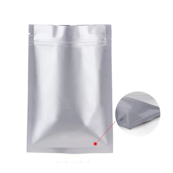 100 pièces sac de papier d'aluminium plat thermoscellage sacs pochette de rangement pour aliments café thé grains