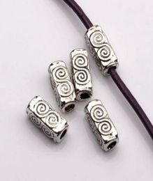 100Pcs Antique silver Alloy Swirl Rectangle Tube Spacers Beads 45mmx105mmx45mm For Jewelry Making Bracelet Necklace DIY Accesso1060149