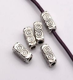 100 stcs antieke zilveren legering Swirl rechthoekige buisafstandsparken 45 mmx105mmx45mm voor sieraden maken armband ketting diy accesso4992294