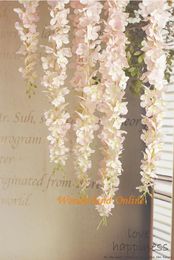 100 unids hortensia artificial flor de glicina para la simulación de bricolaje boda arco cuadrado ratán pared cesta colgante puede ser extensión 240320