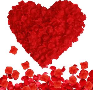 100 pièces pétales de roses artificielles pour mariage, pétales de fleurs pour décorations romantiques, soirée spéciale pour lui ou pour elle, pour demande en mariage, anniversaire, Saint-Valentin