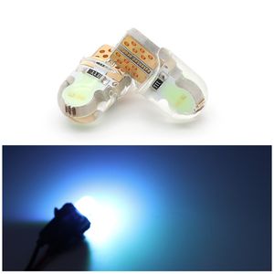 100 pièces Auto T10 glace bleu LED W5W 194 168 COB ampoule silice voiture Super lumineux tour côté plaque d'immatriculation lumière lampe DC 12V