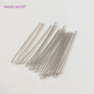 100pcs / sac 20 à 40 mm épingles à tête plate 18K casques plaqués or pour les fournitures de fabrication de bijoux DIY RÉSULTATION