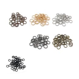 100 stks/zak Metalen Connectoren voor Sieraden Maken zwart Bronskleur Verbindingsring Diy Ketting Ketting Sleutelhanger Handgemaakte Accessoires Bevindingen Componenten