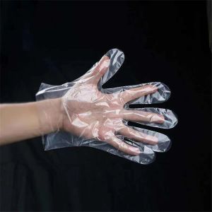 100 pièces/sac gants jetables en plastique gants de préparation des aliments pour le nettoyage de la cuisine, manipulation des aliments accessoires de cuisine tout match