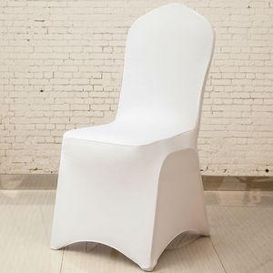 50 st Canquet witte spandex elastische stoelhoezen slipcover universeel bruiloft hotel decor feest vouwstoel stoel cover case