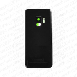 100 pièces couvercle de boîtier arrière de porte de batterie couvercle en verre pour Samsung Galaxy S9 Plus G960 G960A G965 avec autocollant adhésif G965F couvercle de caméra