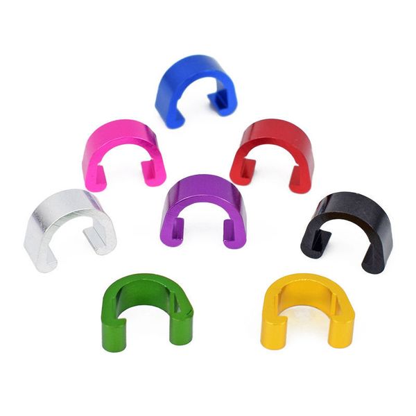 100pcs Câble de frein à vélo / dérailleur Ligne Backle Tubing Câble C-Clip Aluminium Alloy Fixed Clamp Clips MTB Road Bike