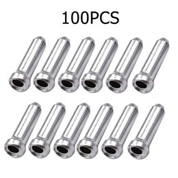 100 pièces vélo frein manette de vitesse câble embouts aluminium ligne de frein dérailleur changement fil intérieur embouts embouts sertissages vtt vélo accessoire