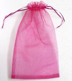 100 piezas grandes bolsas de envoltura de organza de 20x30cm Favor de la boda Bolsa de regalo de Navidad suministros de fiesta de fiesta nuevo 3035322