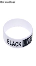100pcs Black and White Classic Decoration Logo Black Lives Matter Matter Silicone Rubberbbbbous pour promotion Gift4301881