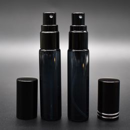 100pcs Black Glass Spray Bottle Perfume Atomizer Mist Sprayer Portable Cosmetic Sample Container Empty Bottle