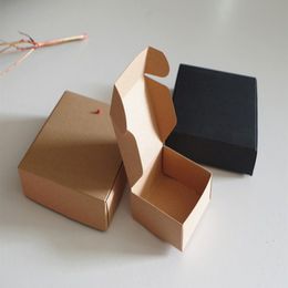 100 stcs - Blank Kraft Paper Aircraft Box White Black Gift Boxes for Tea Jewelry Candy Diy Handmade Soap Packing