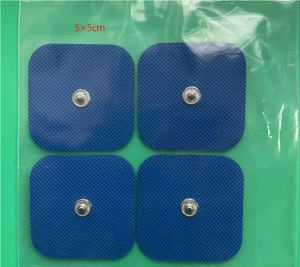 100 pièces bleu coussin d'électrodes de remplacement pour la plupart des unités de stimulateur musculaire à impulsions HiDow TENS masseur Snap 3.5mm