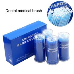 100 piezas/caja Micro de cepillo dental Materiales desechables Aplicadores de dientes Palabra Oral Higiene Dientes Cuidado